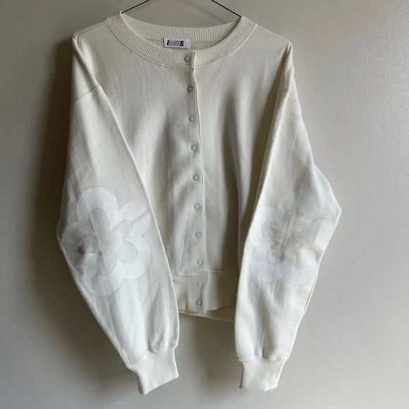 Issey Miyake White Floral Jacket Small Medium